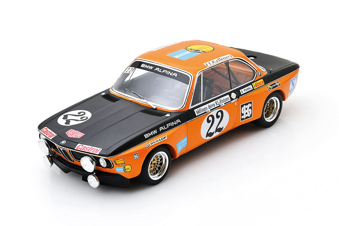 Spark-Model BMW Alpina 2800 CS #28 WInner Nurburgring 24h 1972 1:18 WITH DISPLAY