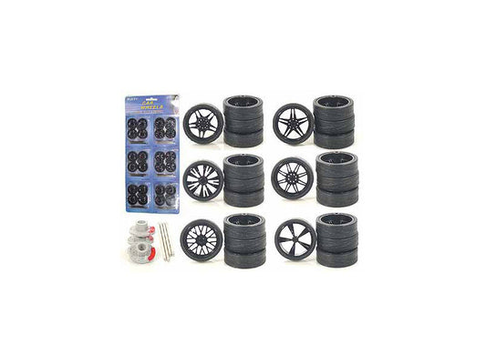 Rapid Vehicles Wheels and Tires and Rims Multipack Set of 24 pieces for 1/24 Scale Model Cars and...