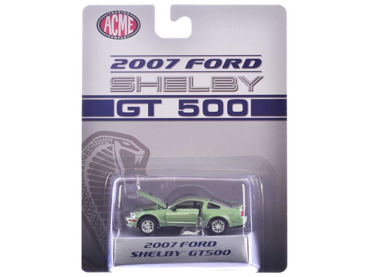 Rapid Vehicles 2007 Ford Shelby GT500 Lime Green Metallic with Silver Stripes "Shelby...