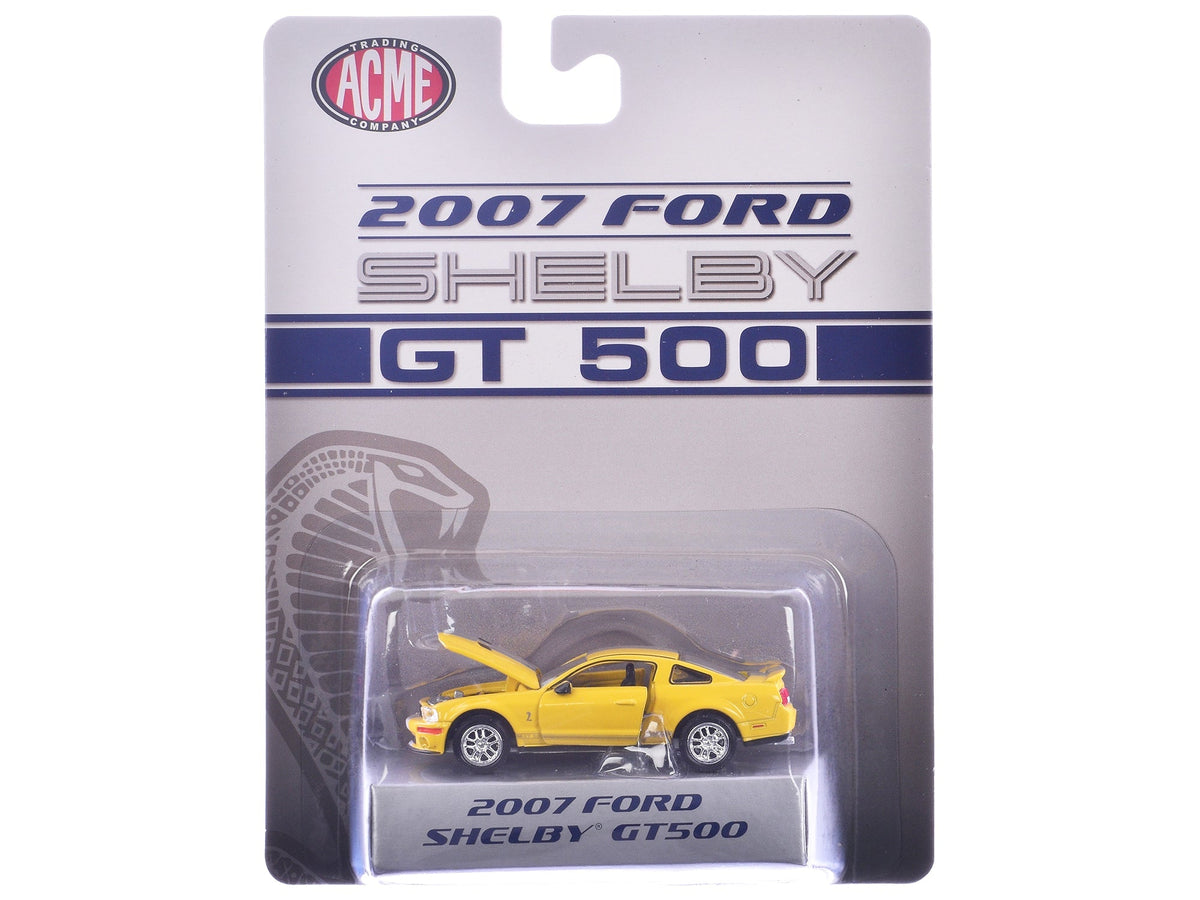 Rapid Vehicles 2007 Ford Shelby GT500 Yellow with Silver Stripes "Shelby Collectibles" Series...