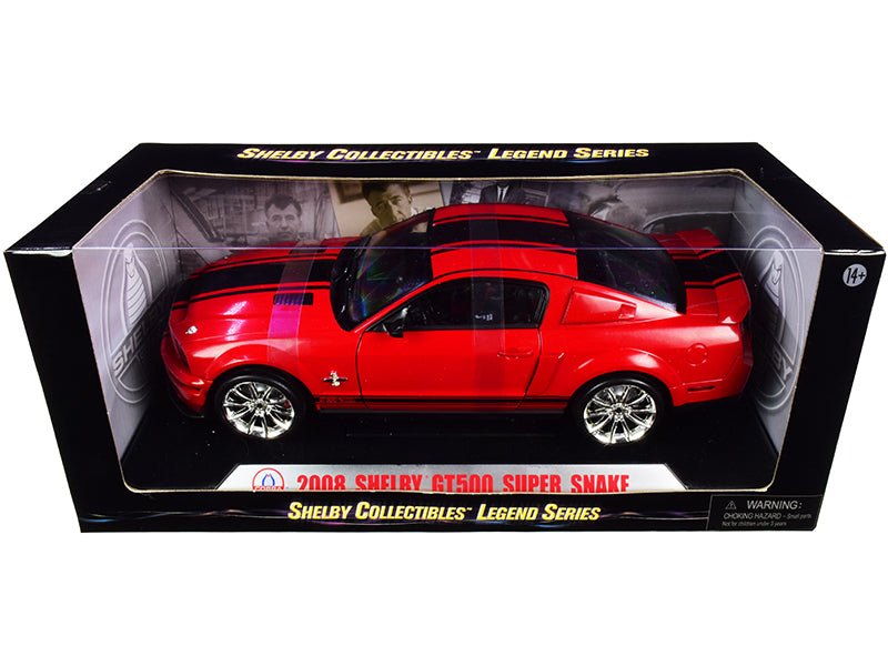 Rapid Vehicles 2008 Ford Shelby Mustang GT500 Super Snake Red with Black Stripes "Shelby...