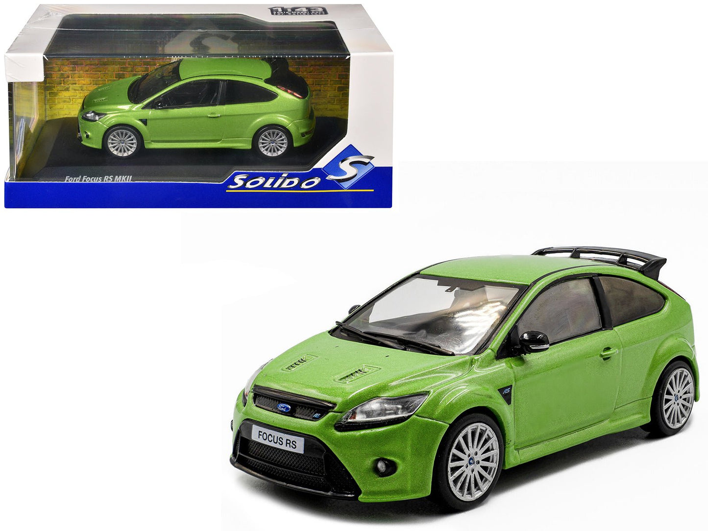 2010 Ford Focus MKII RS Ultimate Green Metallic 1/43 Diecast Model Car by Solido free shipping USA
