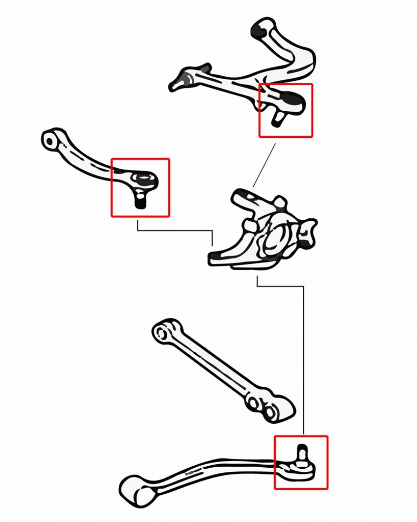 Megan Racing Rear Replacement Ball Joint for Mitsubishi Lancer Evolution 8/9 2003-2007 OEM Replacement MRS-MT-0653