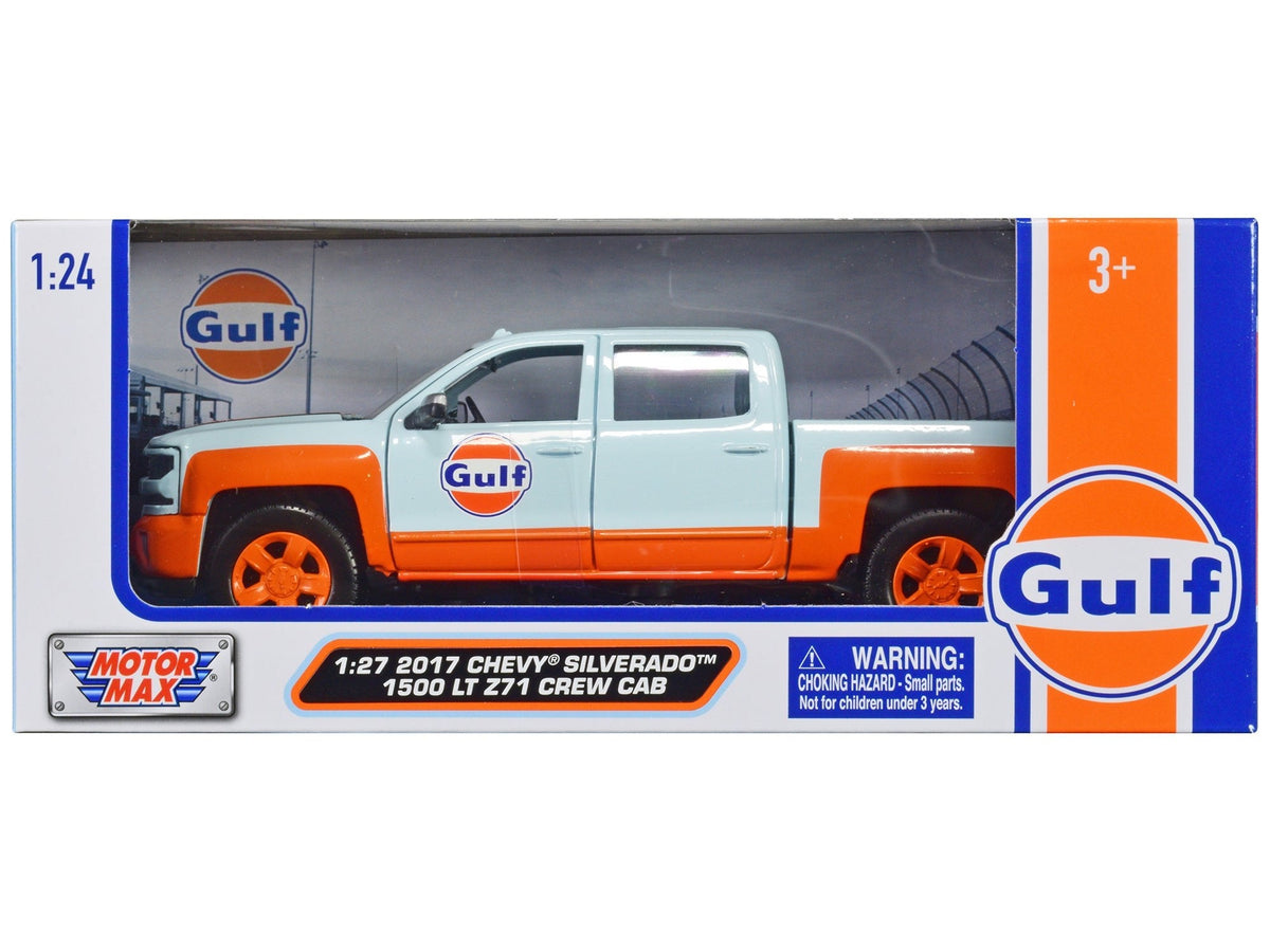 Rapid Vehicles 2017 Chevrolet Silverado 1500 LT Z71 Crew Cab Pickup Truck Light Blue with Orange...