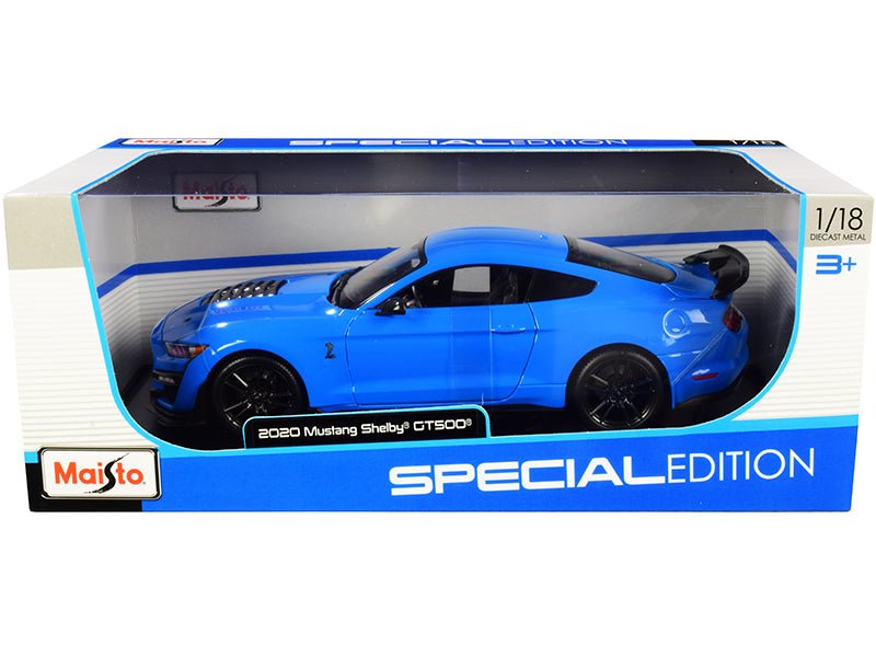 2020 Ford Mustang Shelby GT500 Light Blue "Special Edition" 1/18 Diecast Model Car by Maisto free shipping USA