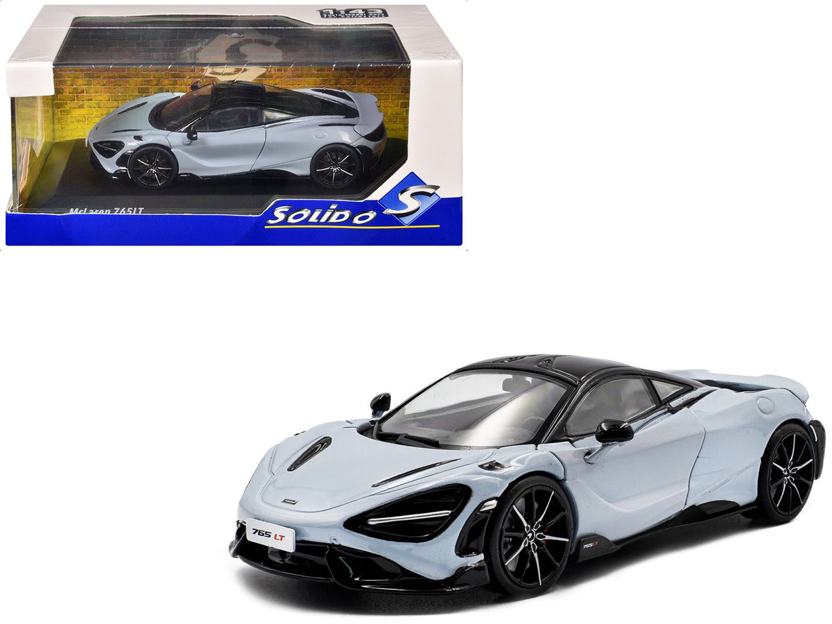 Rapid Vehicles 2020 McLaren 765LT Ceramic Gray with Black Top 1/43 Diecast Model Car by Solido ...