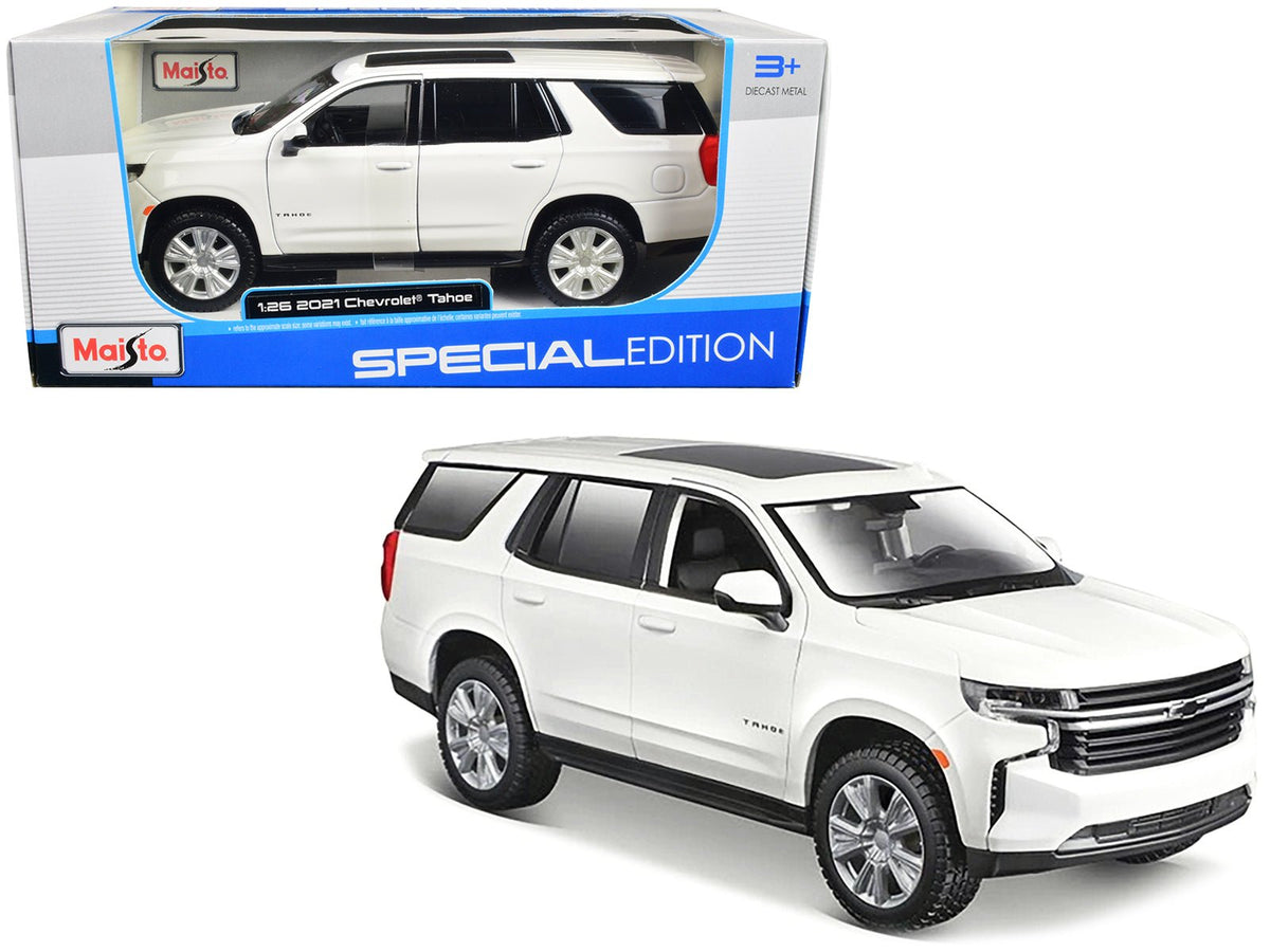 Rapid Vehicles 2021 Chevrolet Tahoe White with Sunroof "Special Edition" 1/26 Diecast Model Car...
