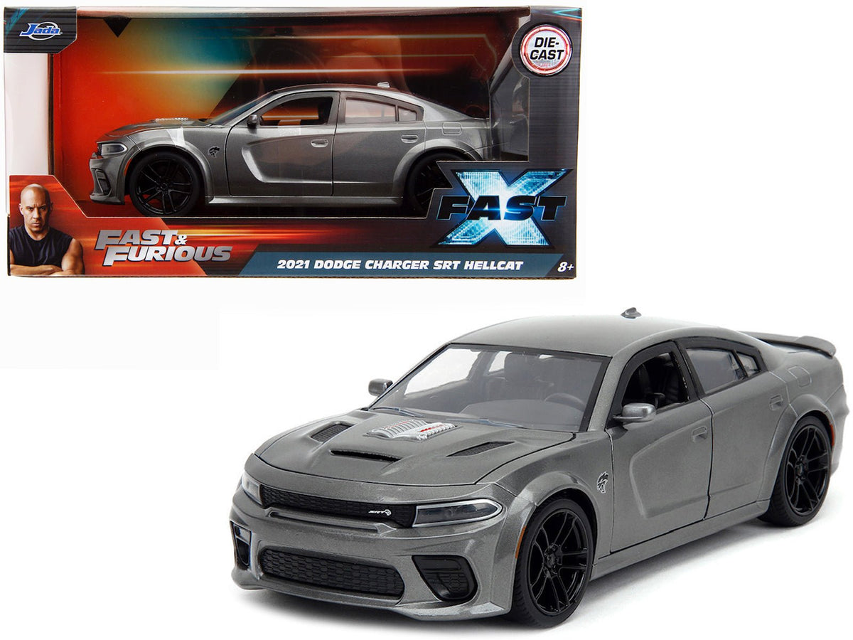 Rapid Vehicles 2021 Dodge Charger SRT Hellcat Gray Metallic "Fast X" (2023) Movie "Fast &...