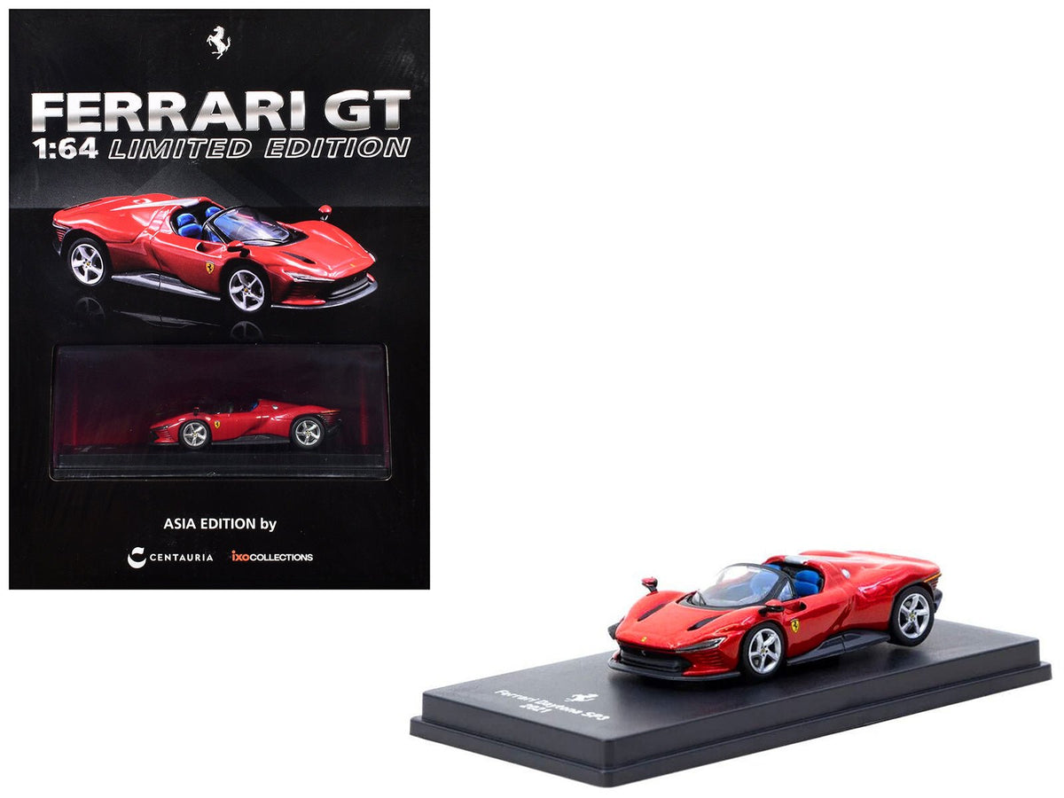 Rapid Vehicles 2021 Ferrari Daytona SP3 Red Metallic with Booklet 1/64 Diecast Model Car by...