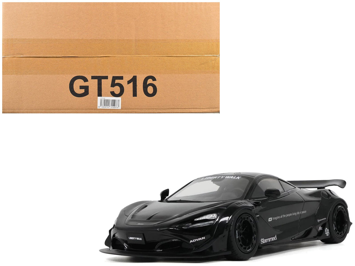 Rapid Vehicles 2023 McLaren 720S "LB-Works - Liberty Walk" Black 1/18 Model Car by GT Spirit ...