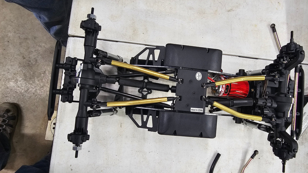 Redcat Ascent D-Links 12.3" (313mm) stock wheelbase Ultra Light Delrin Straight Link Kit