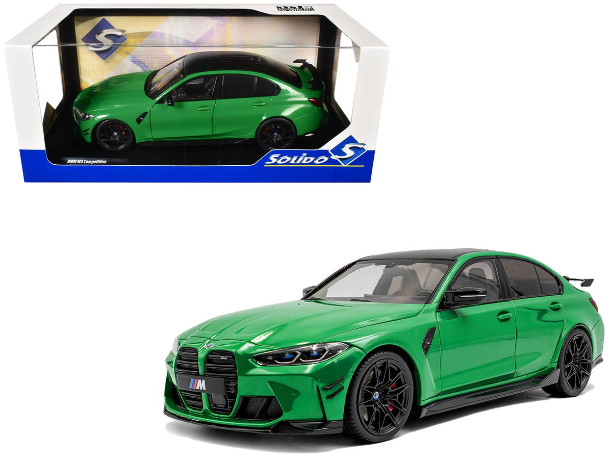 Rapid Vehicles 2024 BMW M3 Competition Signal Green with Carbon Top 1/18 Diecast Model Car by...