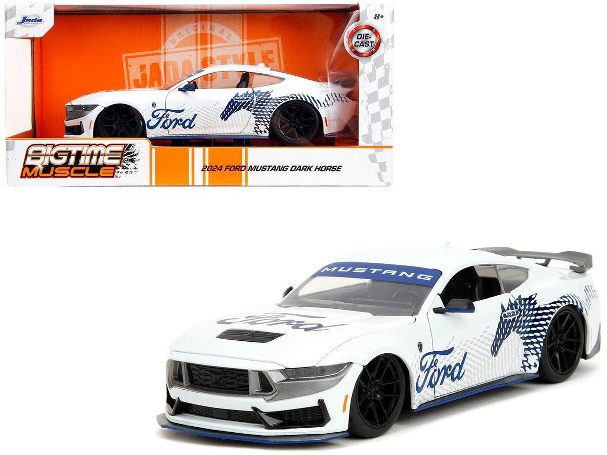 Rapid Vehicles 2024 Ford Mustang Dark Horse White with "Mustang Horse Graphics" "Bigtime Muscle"...