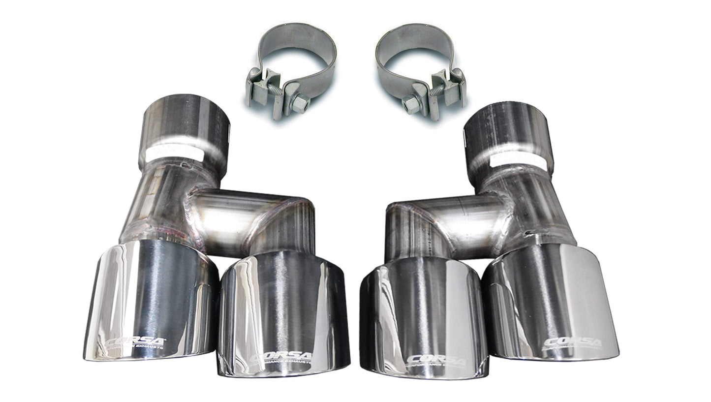 Corsa Replacement / 4.0 in Twin Tip Kit | 2018-2023 Ford Mustang GT 5.0L V8 CORSA Systems (21038)