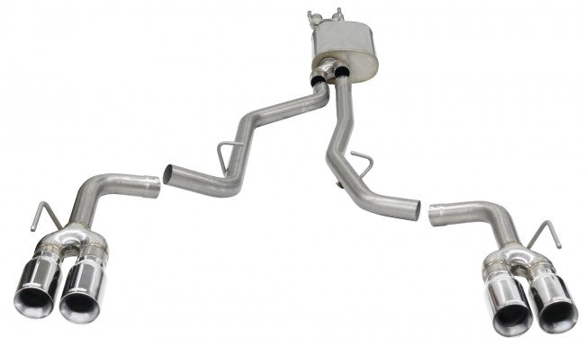 Corsa Sport / 2.5 in Cat-Back 4.0 in Tips | 2020-22 Ford Explorer ST Downpipe (21080)