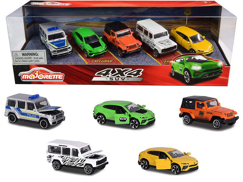 4x4 SUV Giftpack 5 piece Set 1/64 Diecast Model Cars by Majorette free shipping USA