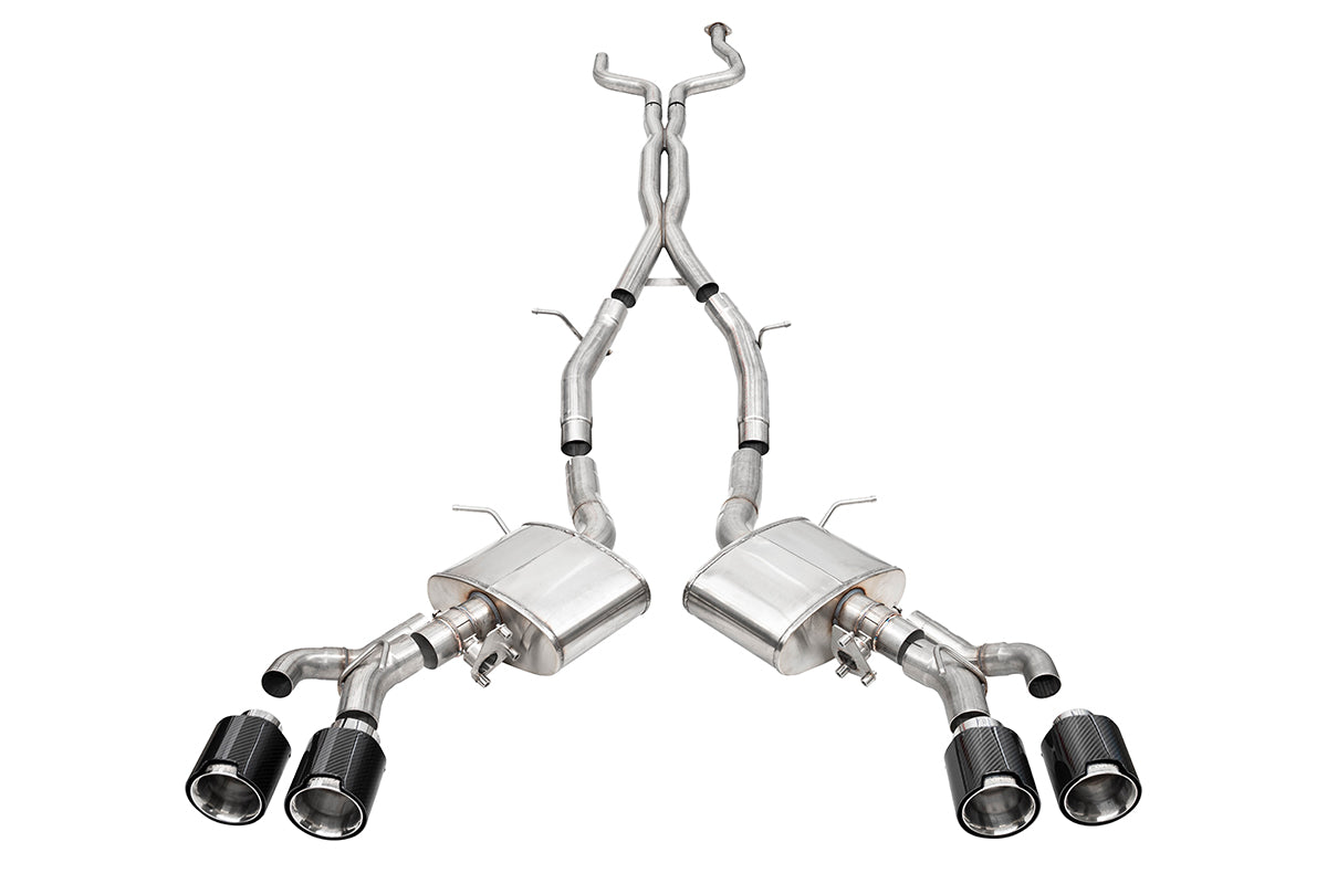 Corsa Xtreme Valved / 3.0 in Cat-Back 4.5 in Carbon Fiber Twin Tips | 2022+ Cadillac CT4-V Blackwing (21317CF)