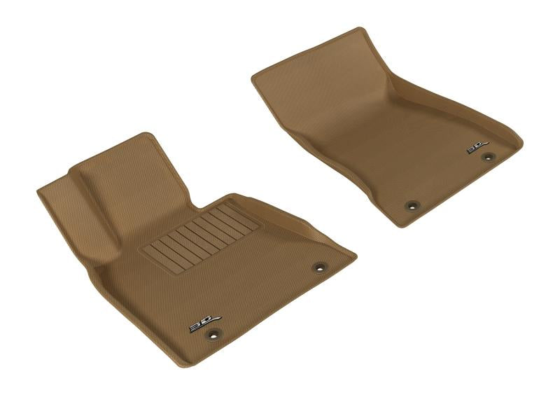 3D MAXpider 2015-2019 Genesis/Hyundai G80/Genesis Sedan Kagu 1st Row Floormat - Tan L1HY06111502