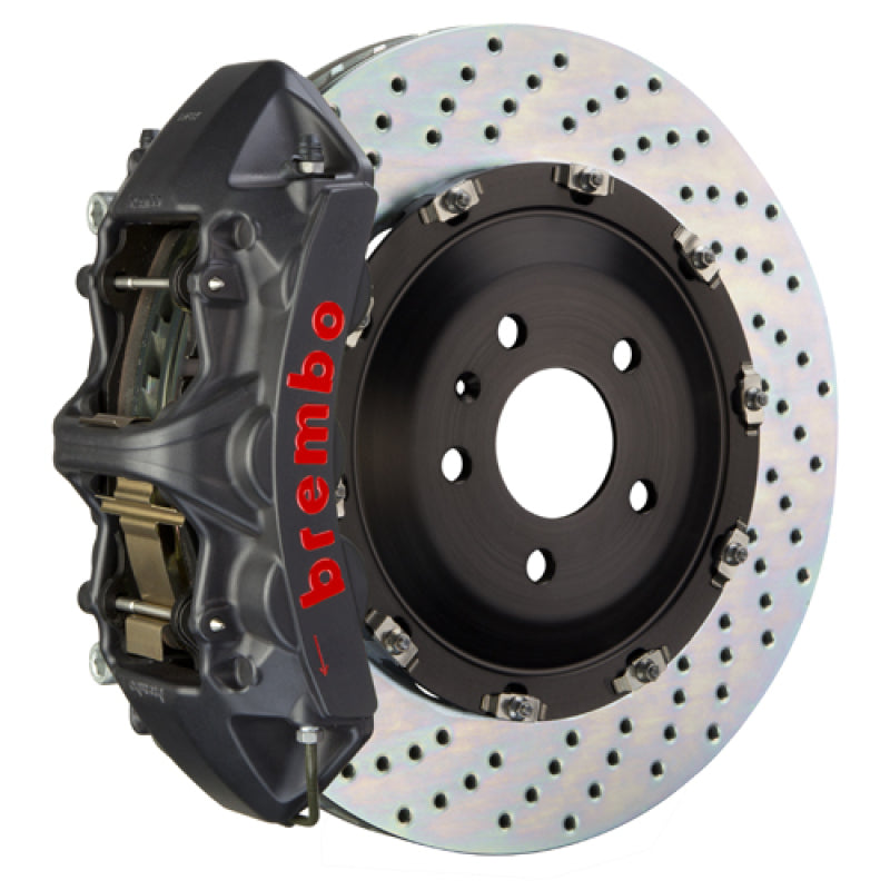 Brembo 04-11 612 Scaglietti Front GTS BBK 6 Piston Cast 380x34 2pc Rotor Drilled-Black HA 1N1.9021AS