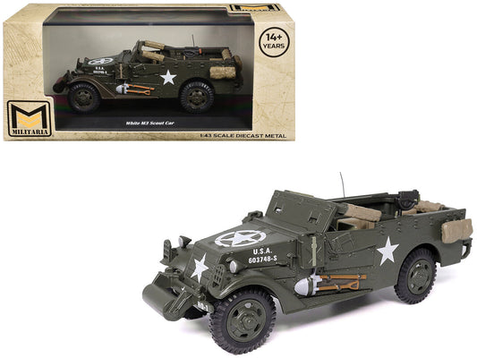 Rapid Vehicles White M3 Scout Car Olive Drab "United States Army" 1/43 Diecast Model by Militaria...