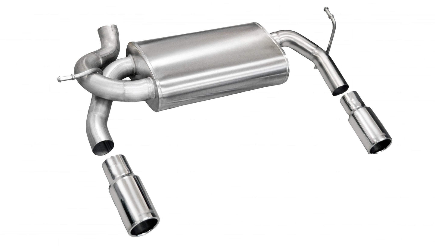 Corsa Sport / 2.5 in Axle-Back 3.5 in Single Tips | 2007-2018 Jeep Wrangler JKU/JK (24412)