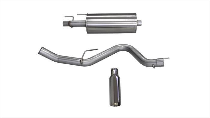 Corsa Sport / 3.0 in Cat-Back SSE 4.0 Single Tip | Ford F-150 EcoBoost 2015-2020 2.7T, 3.5T (24836)