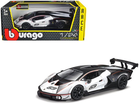 Rapid Vehicles Lamborghini Essenza SCV12 #63 White and Black "Squadra Corse" "Race" Series 1/24...