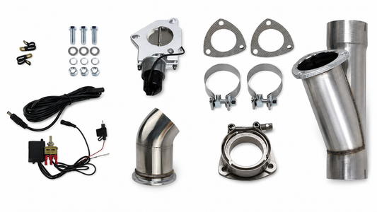 Granatelli Motor Sports Electronic Exhaust Cutout Kit 303525 - Mild Steel Slip-Fit - 2.50"