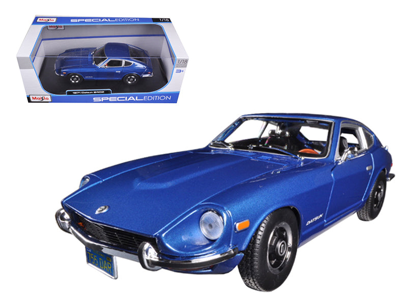 1971 Datsun 240z Blue Metallic 1/18 Diecast Model Car by Maisto free shipping USA