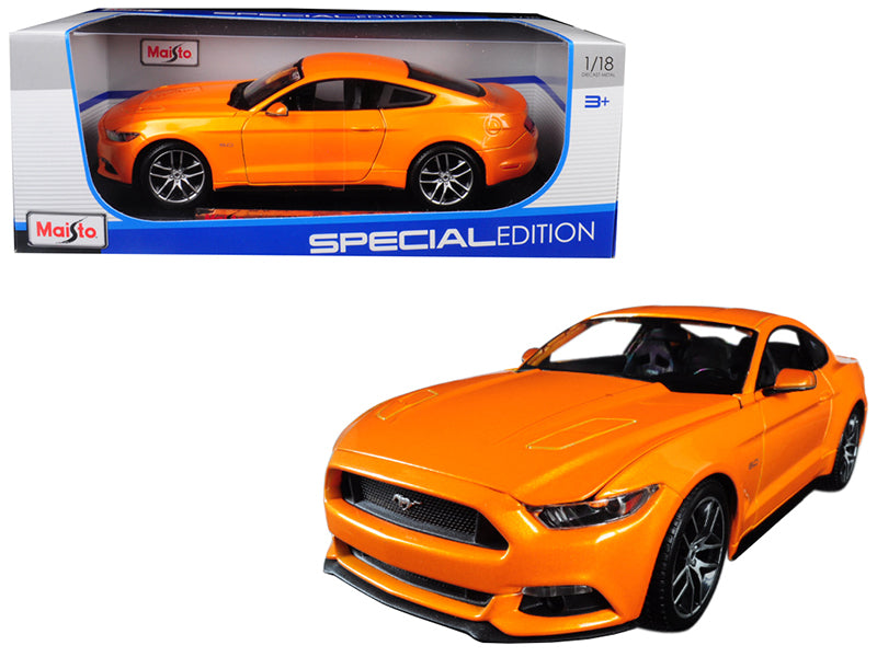 Rapid Vehicles 2015 Ford Mustang GT 5.0 Orange Metallic "Special Edition" 1/18 Diecast Model Car...