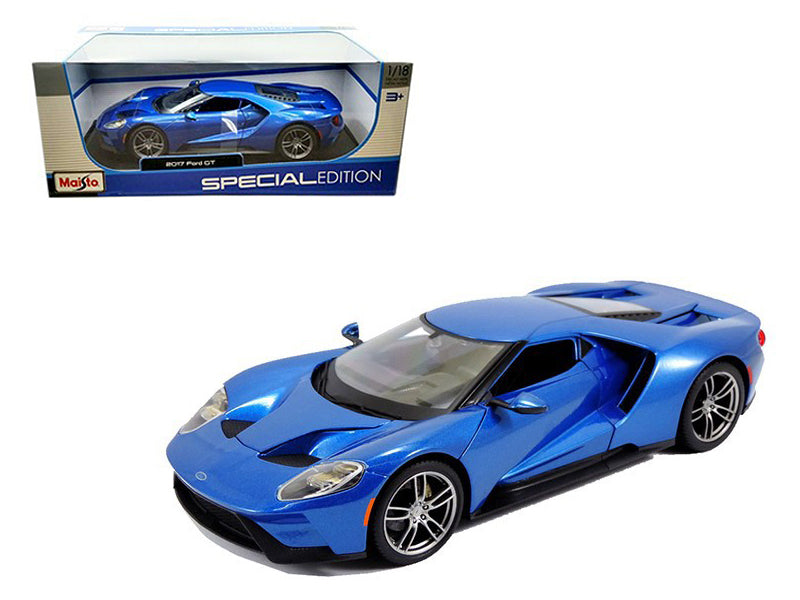 2017 Ford GT Blue Metallic 1/18 Diecast Model Car by Maisto free shipping USA