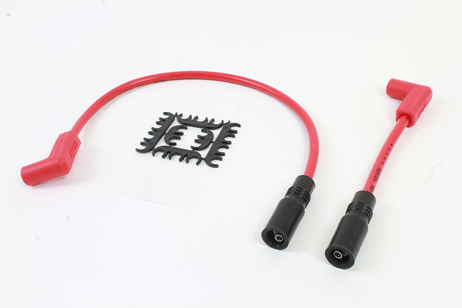 Accel 8mm S/S Spiral Core Ignition Wire Set Red - 171097R