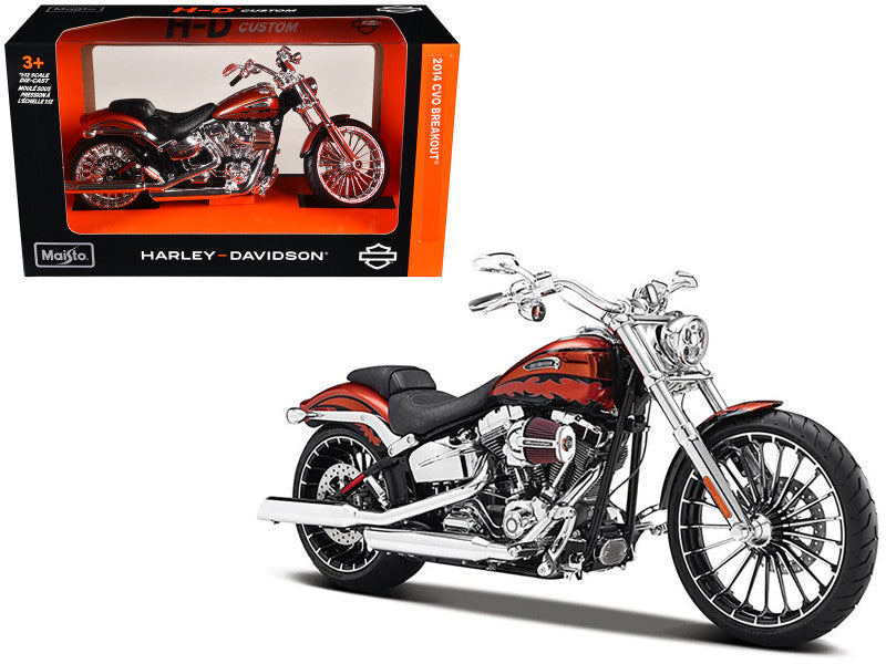 2014 Harley Davidson CVO Breakout Orange 1/12 Diecast Motorcycle Model by Maisto free shipping USA