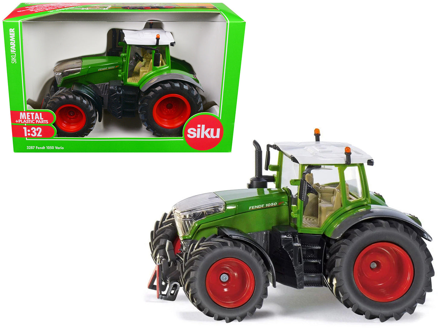 Fendt 1050 Vario Tractor Green with White Top 1/32 Diecast Model by Siku free shipping USA