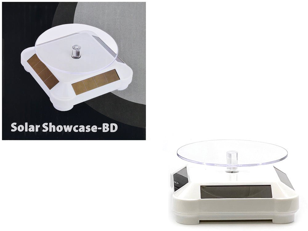 3.5″ Solar Rotating Display Stand with White Base for 1/64 Scale Model Cars free shipping USA