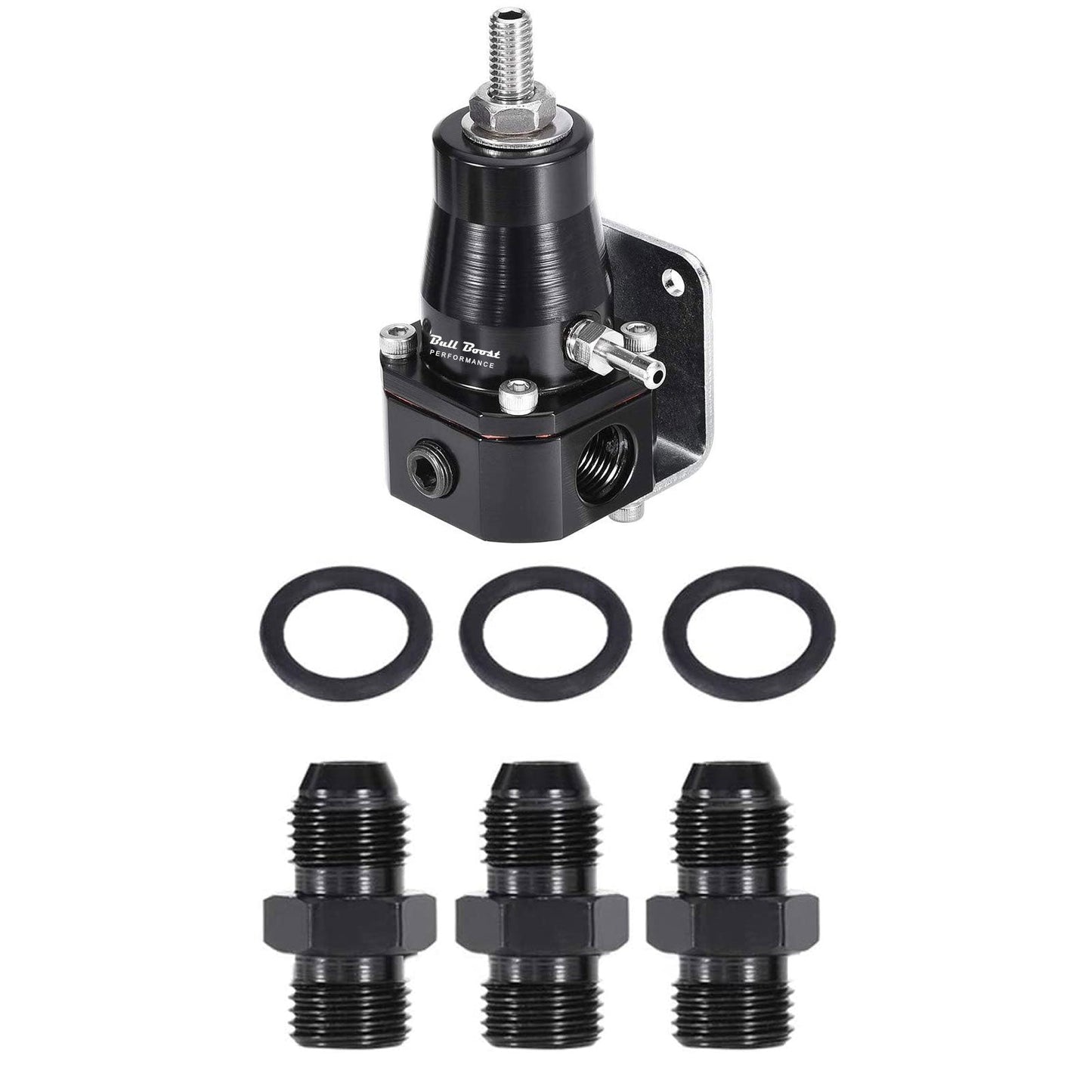 Performance 30 to 70 PSI Universal Fuel Pressure Regulator Gauge AN6