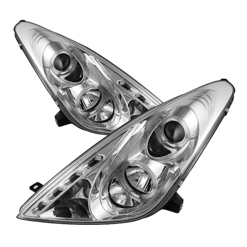 FR SPORT SPYDER Toyota Celica 00-05 Projector Headlights LED Halo DRL Chrm High H1 Low H1...