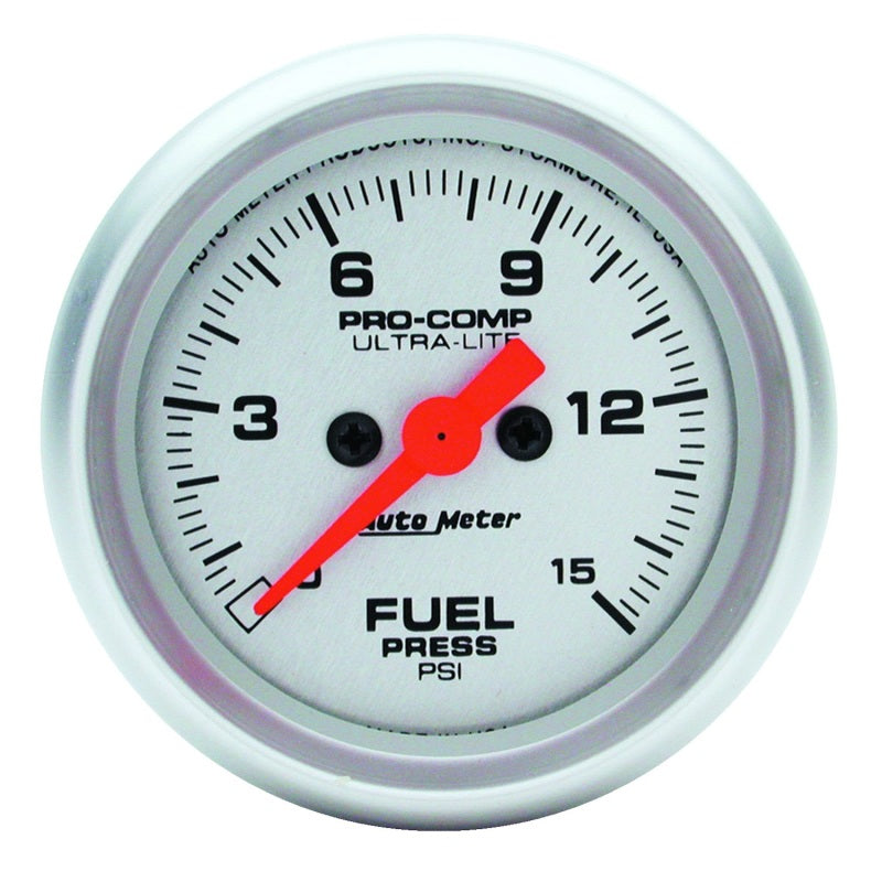 FR SPORT AutoMeter Ultra-Lite 2-1/16in 15psi Fuel Pressure Gauge - Digital Stepper Motor 4361
