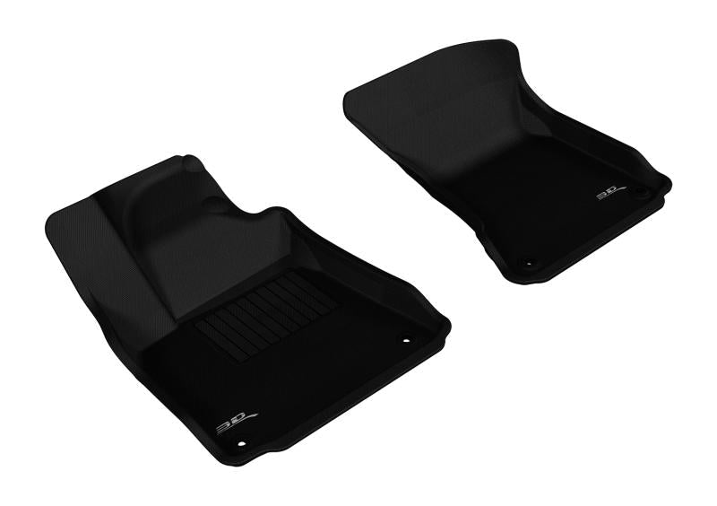 3D MAXpider 2011-2018 Audi A8/A8L Kagu 1st Row Floormat - Black L1AD03011509