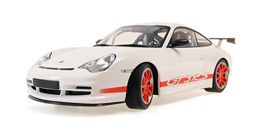 STM Diecast Minichamps 2002 Porsche 911 996 GT3 RS White w/ Red Deco 1:18 - View 7