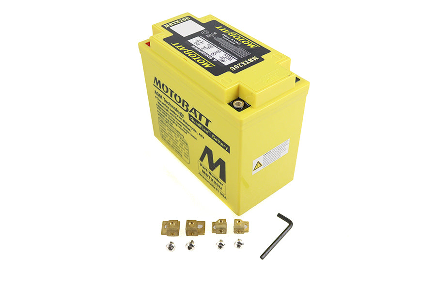 MotoBatt 12 Volt AGM Yellow Battery - MBTX20U