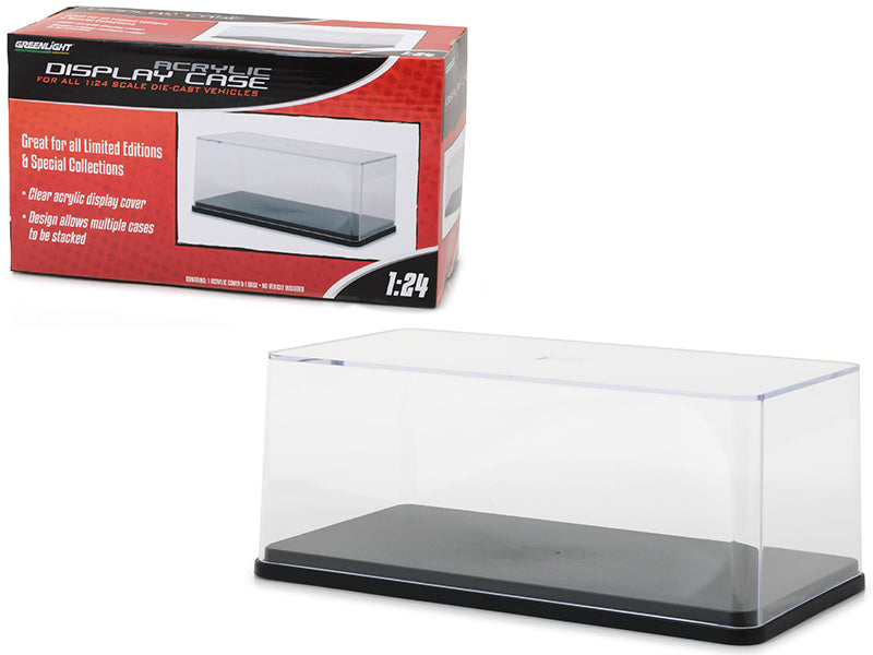 Collectible Display Show Case with Black Plastic Base for 1/24 Scale Models by Greenlight free shipping USA