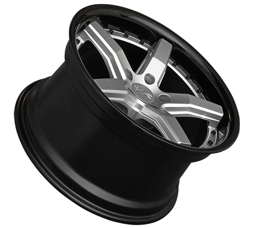 XXR 569 Wheel Silver / Gloss Black Lip 20x9 +35 5x120