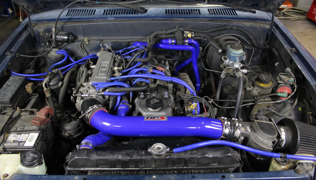 FR SPORT HPS Reinforced Red Silicone Radiator + Heater Hose Kit Coolant Toyota 89-95 Pickup 22RE...