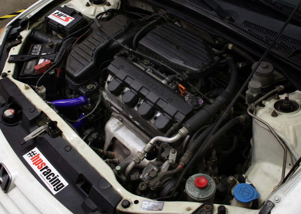 HPS Performance HPS Blue Reinforced Silicone Radiator Hose Kit Coolant Honda 01-05 Civic 1.7L Automatic Trans.