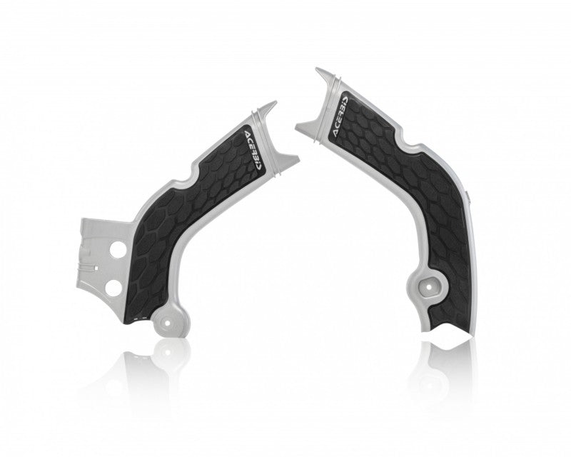 Acerbis 19-22 CRF250R/RX/ CRF450R/RX/ CRF450R-S Frame Guards- X-Grip - Silver/Black 2736331015
