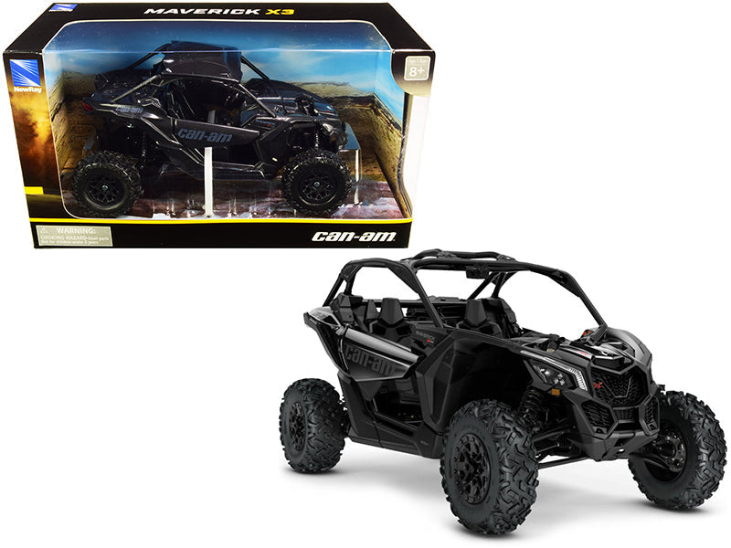 CAN-AM Maverick X3 ATV Triple Black 1/18 Diecast Model by New Ray free shipping USA