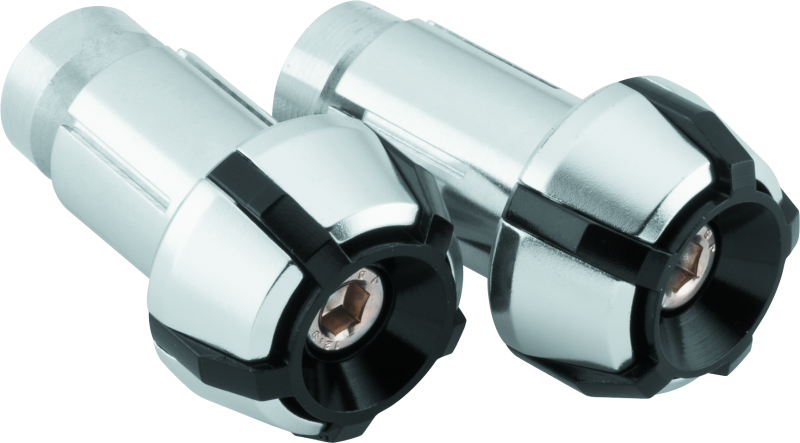 BikeMaster Anti-Vibration Bar Ends - Black/Silver 152151