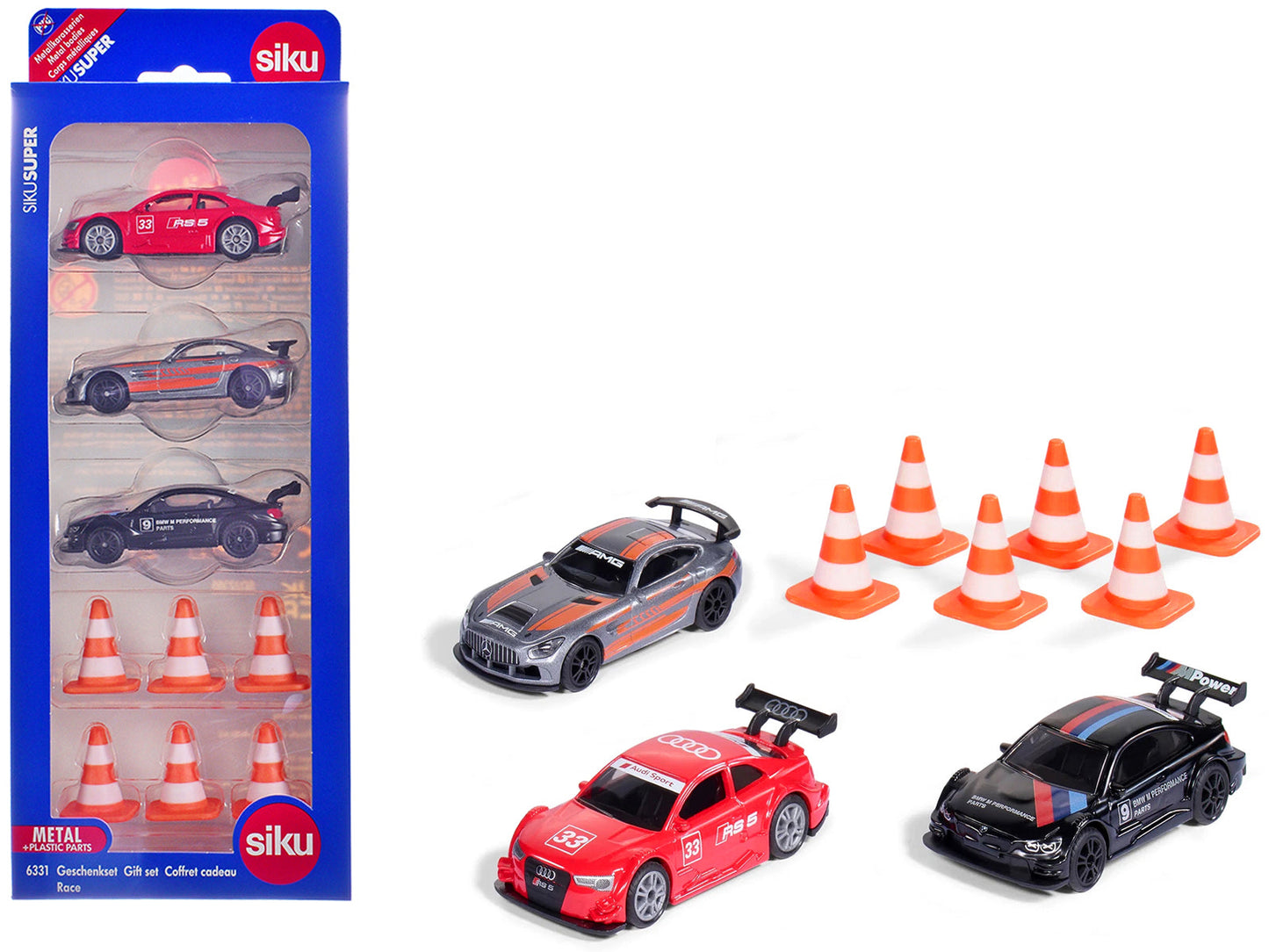 Race Cars 3 Car Set Diecast Models by Siku free shipping USA