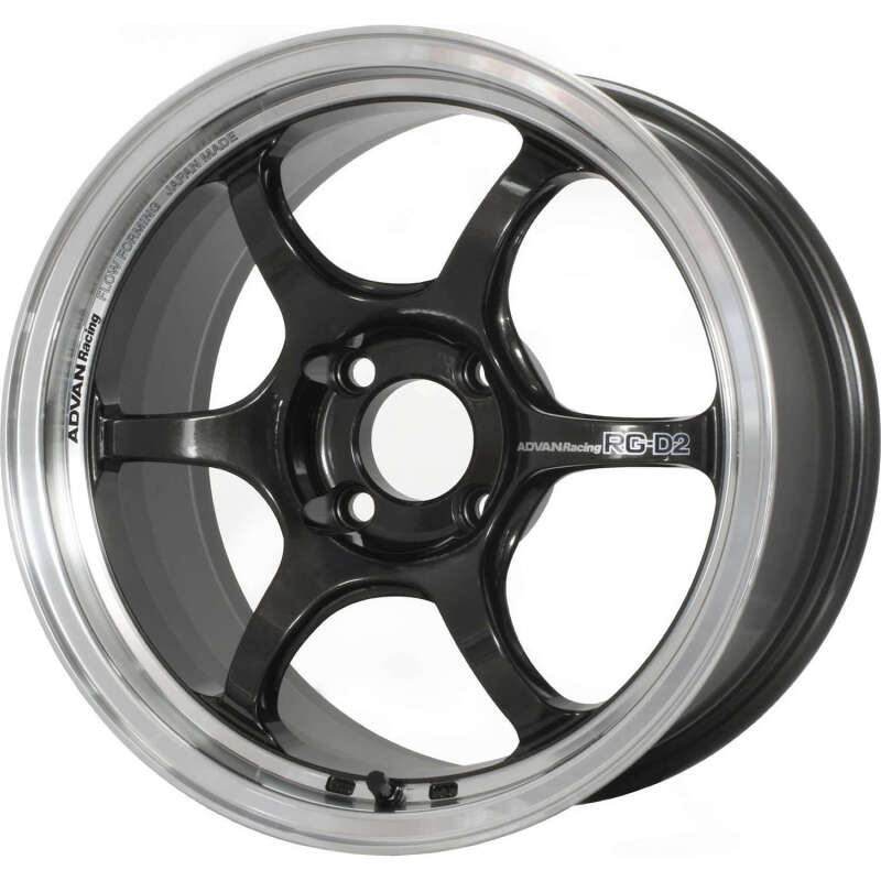 Advan RG-D2 15X8.0 / +35 / 4-100 / Machining & Black Gunmetallic YAT5G35ABG